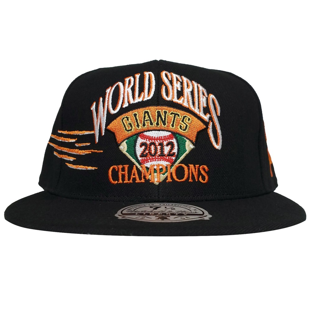 San Francisco Giants Mitchell & Ness MLB Fitted 7 1/2 Flatbill Hat Cap Black NWT
